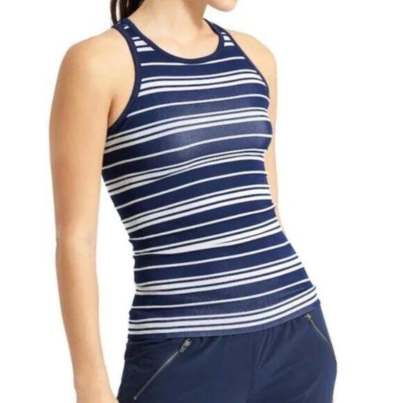 Athleta Seamless Stripe Renew Athletic Tank Top - Picture 1 of 4